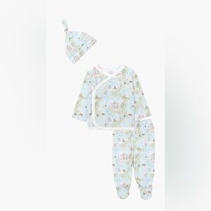 Lively Carousel Kimono Set & Tossie Hat | 3-6M
